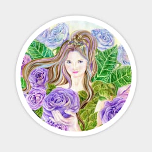 Lilac Mystique Rose Fairy Magnet